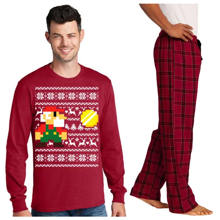 Retro Gamer Gaming Ugly Christmas Long Sleeve Pajama Set