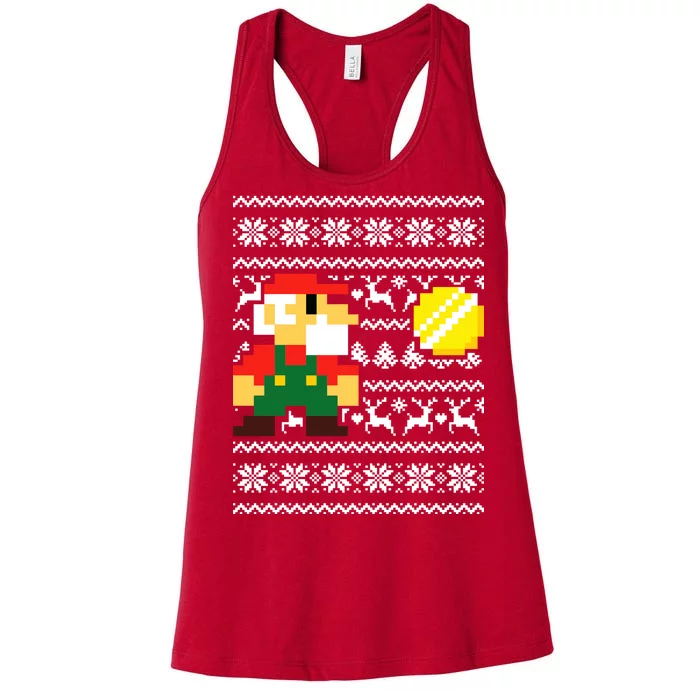 Retro Gamer Gaming Ugly Christmas Women's Racerback Tank