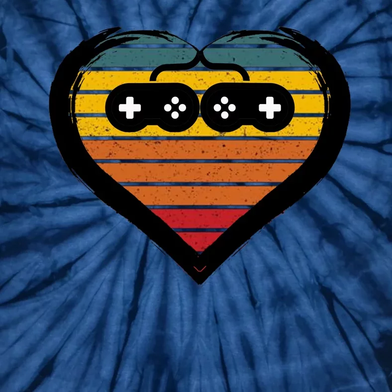 Retro Gamer Heart Tie-Dye T-Shirt