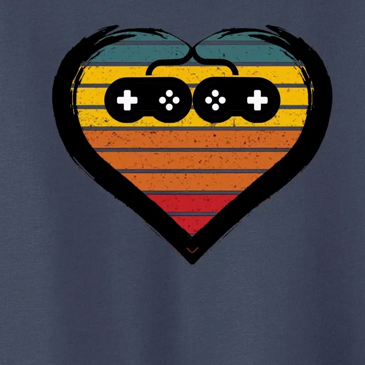 Retro Gamer Heart Toddler T-Shirt