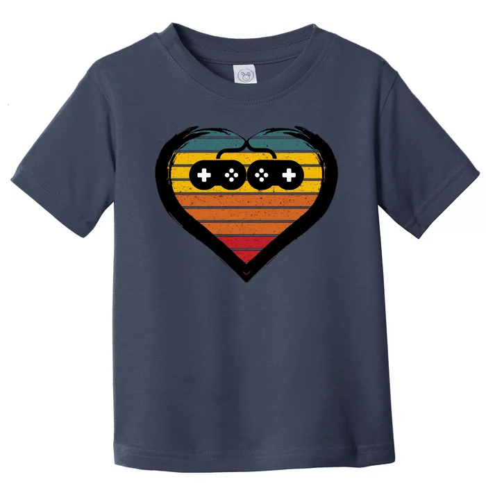 Retro Gamer Heart Toddler T-Shirt