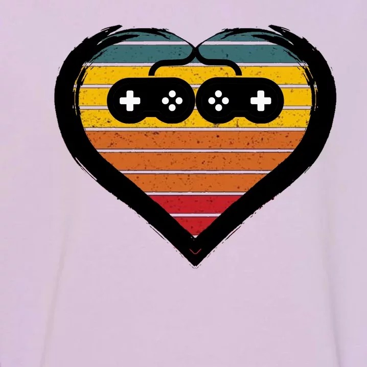 Retro Gamer Heart Garment-Dyed Sweatshirt