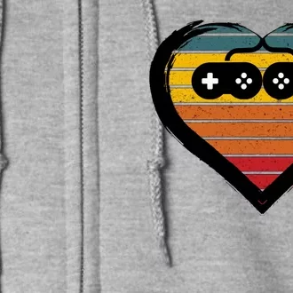 Retro Gamer Heart Full Zip Hoodie