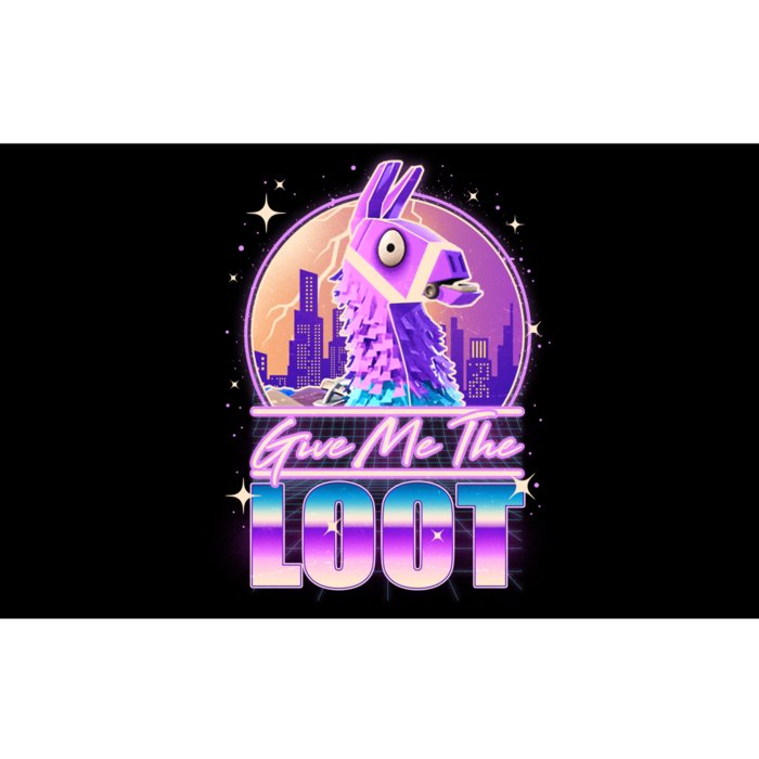 Retro Give Me the Loot Llama Loot Bumper Sticker