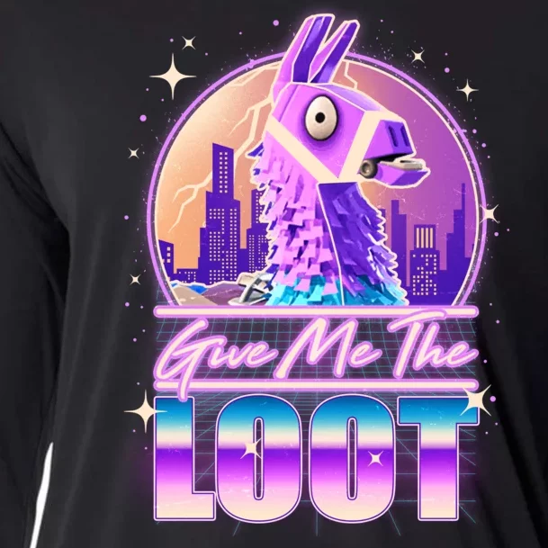 Retro Give Me the Loot Llama Loot Cooling Performance Long Sleeve Crew