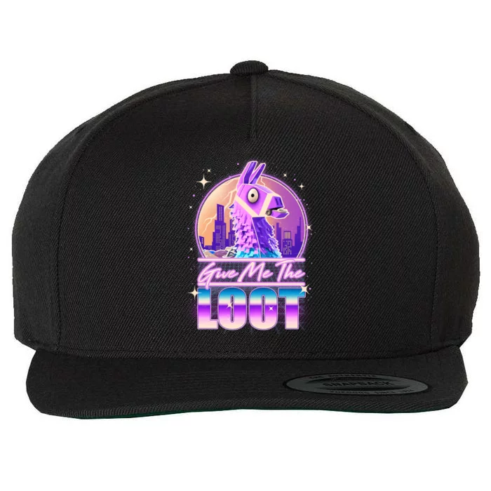 Retro Give Me the Loot Llama Loot Wool Snapback Cap