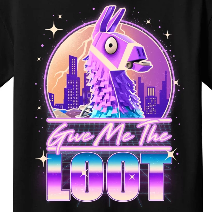 Retro Give Me the Loot Llama Loot Kids T-Shirt