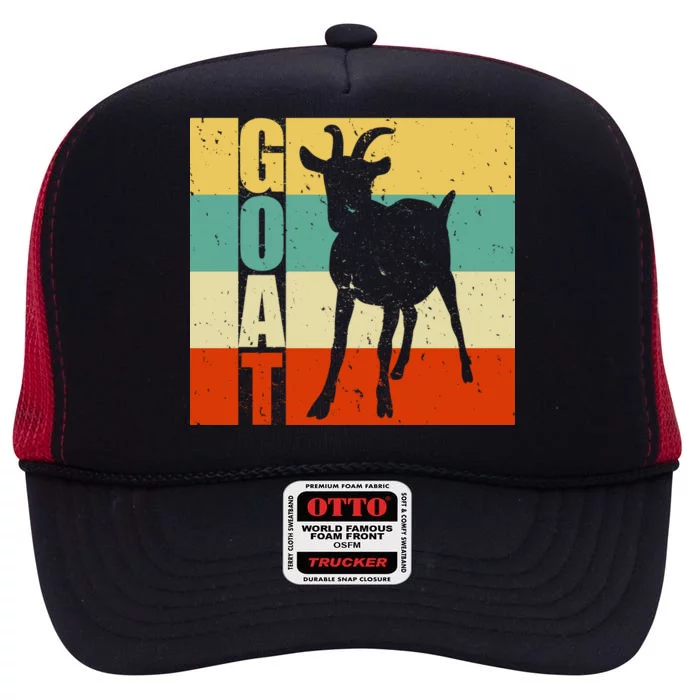 Retro Goat High Crown Mesh Trucker Hat