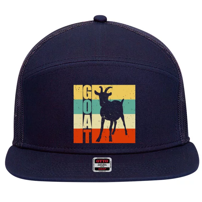 Retro Goat 7 Panel Mesh Trucker Snapback Hat