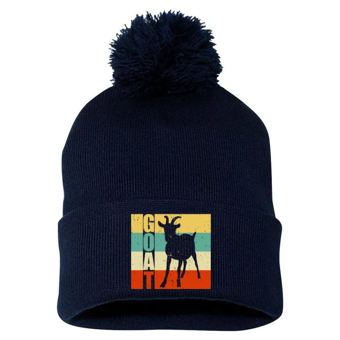 Retro Goat Pom Pom 12in Knit Beanie