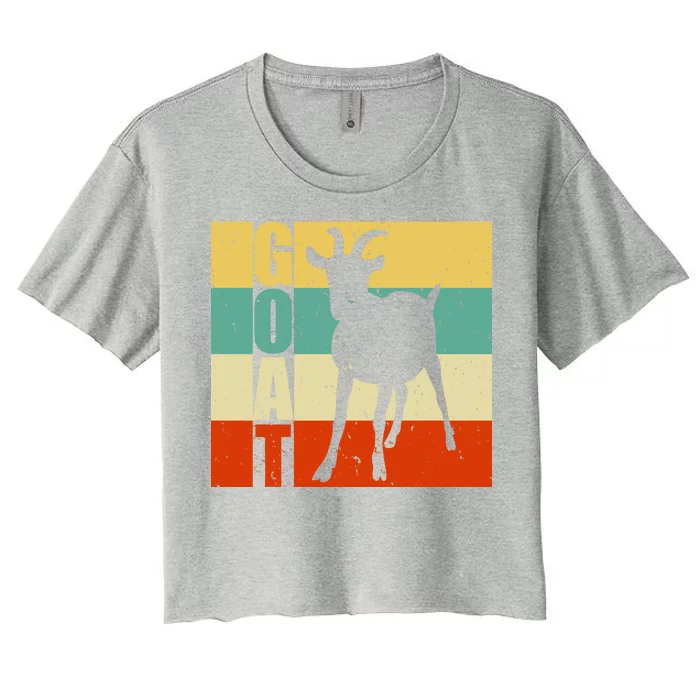 Retro Goat Women's Crop Top Tee