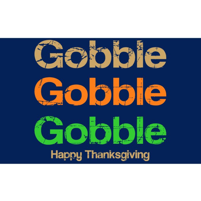 Retro Gobble Funny Thanksgiving Bumper Sticker