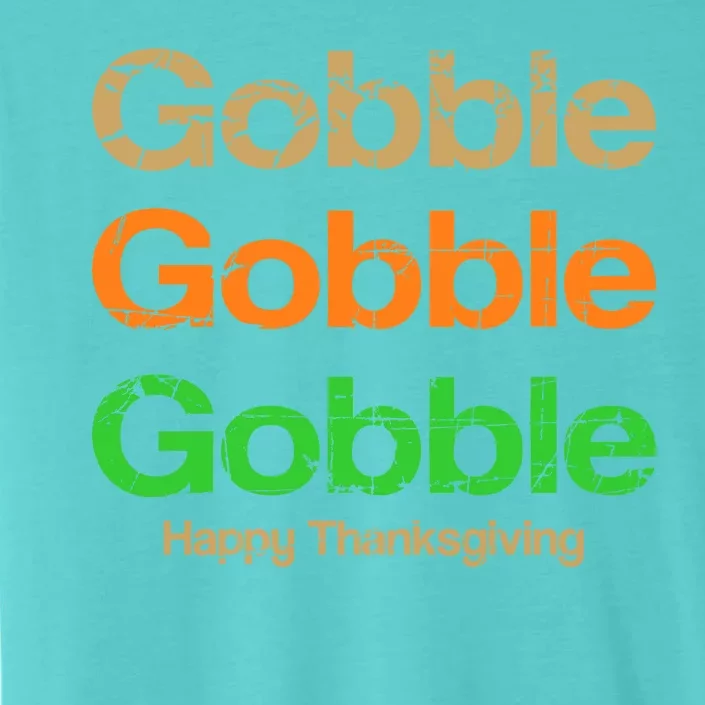 Retro Gobble Funny Thanksgiving ChromaSoft Performance T-Shirt