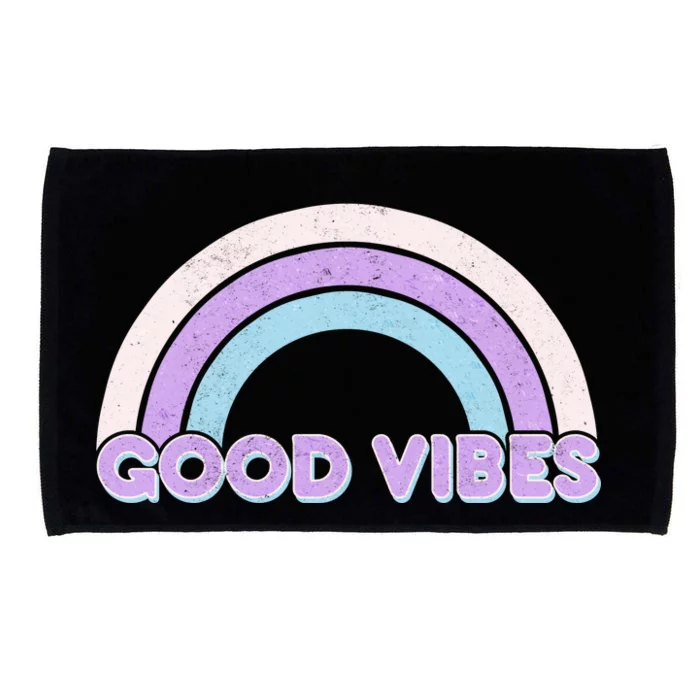 Retro Good Vibes Rainbow Microfiber Hand Towel