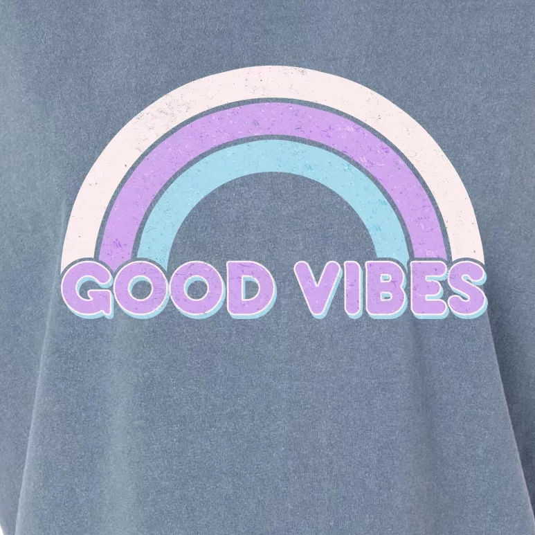 Retro Good Vibes Rainbow Garment-Dyed Women's Muscle Tee