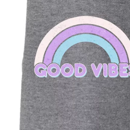 Retro Good Vibes Rainbow Doggie 3-End Fleece Hoodie