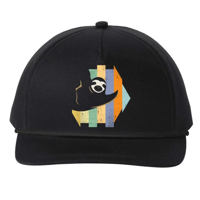 Retro Hanging Sloth Snapback Five-Panel Rope Hat