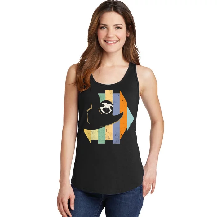 Retro Hanging Sloth Ladies Essential Tank