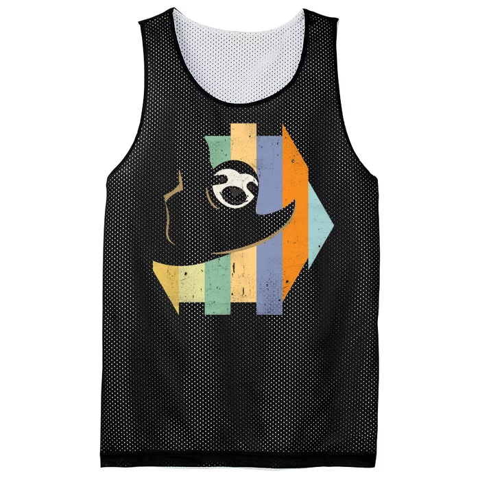 Retro Hanging Sloth Mesh Reversible Basketball Jersey Tank