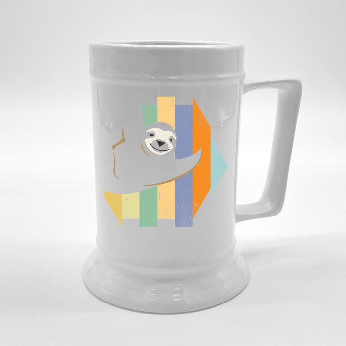 Retro Hanging Sloth Front & Back Beer Stein