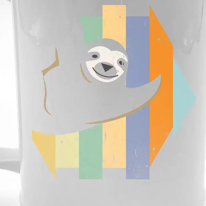 Retro Hanging Sloth Front & Back Beer Stein