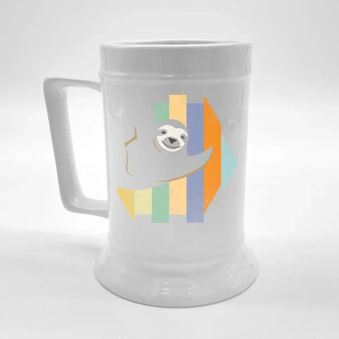 Retro Hanging Sloth Front & Back Beer Stein