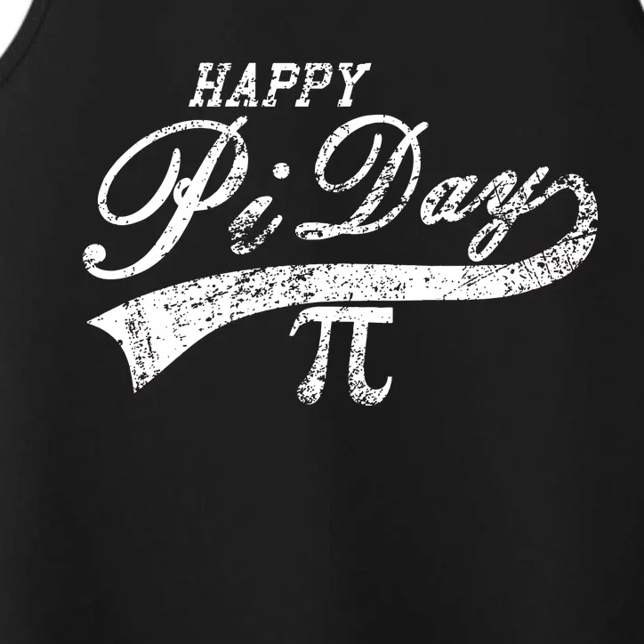 Retro Happy Pi Day 3.14 March 14th Math Geek Performance Tank