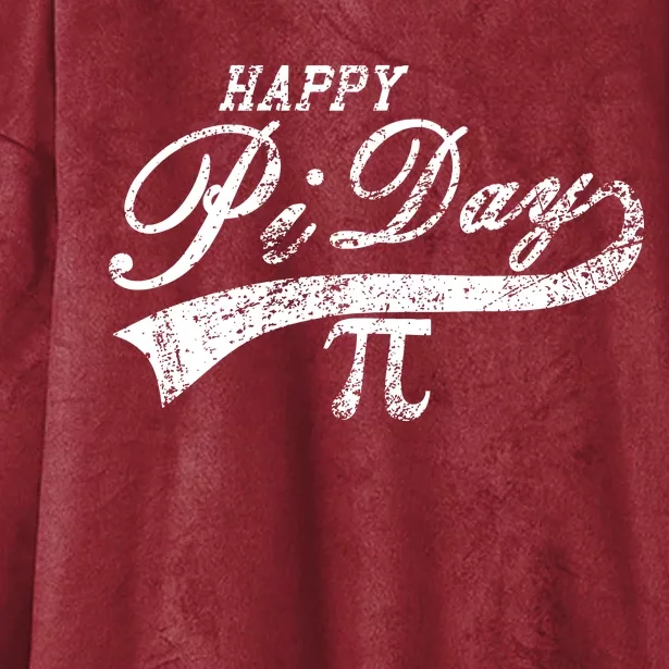 Retro Happy Pi Day 3.14 March 14th Math Geek Hooded Wearable Blanket