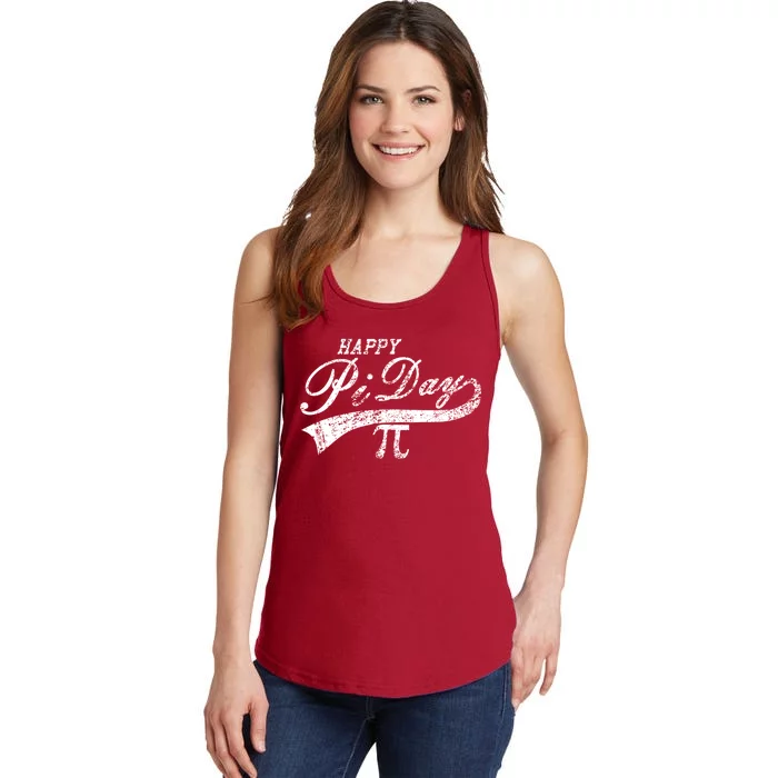 Retro Happy Pi Day 3.14 March 14th Math Geek Ladies Essential Tank