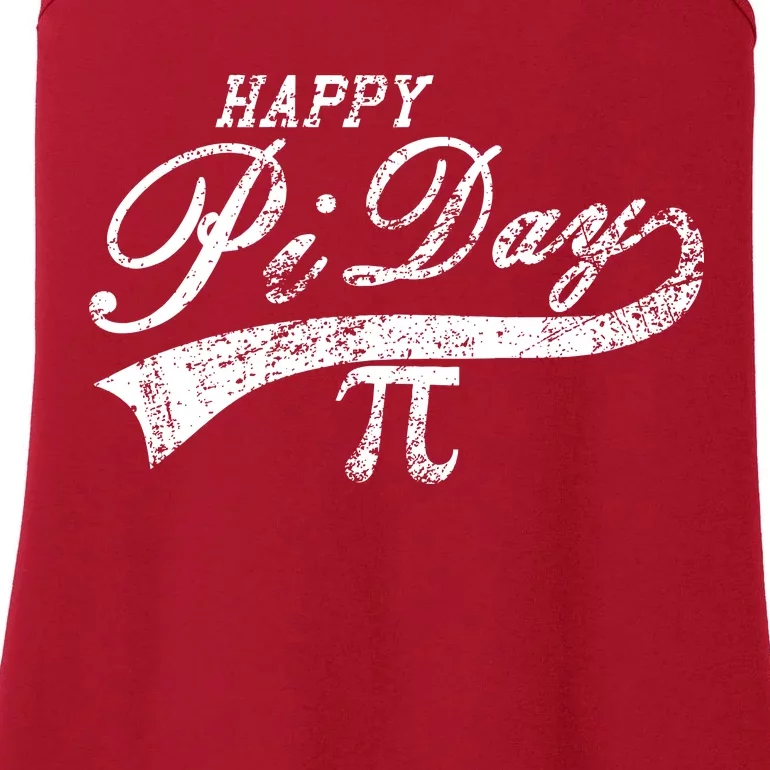 Retro Happy Pi Day 3.14 March 14th Math Geek Ladies Essential Tank