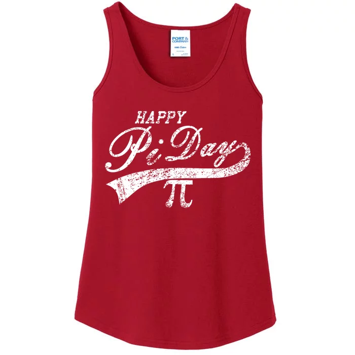 Retro Happy Pi Day 3.14 March 14th Math Geek Ladies Essential Tank