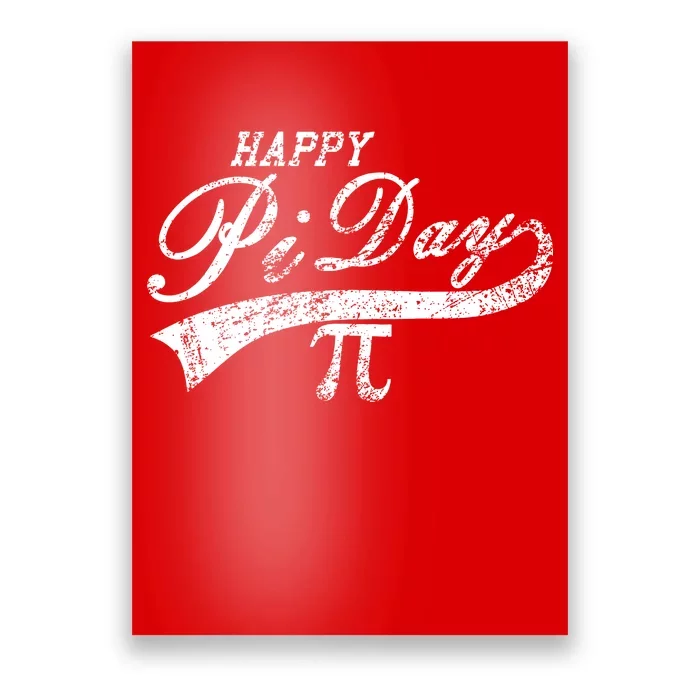 Retro Happy Pi Day 3.14 March 14th Math Geek Poster