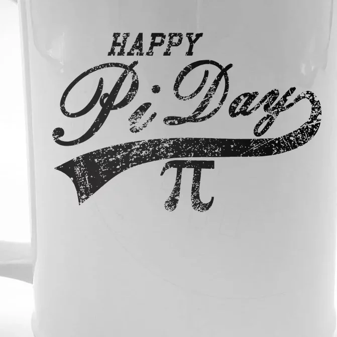 Retro Happy Pi Day 3.14 March 14th Math Geek Front & Back Beer Stein