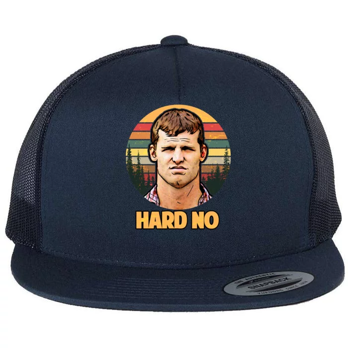 Retro Hard No Flat Bill Trucker Hat