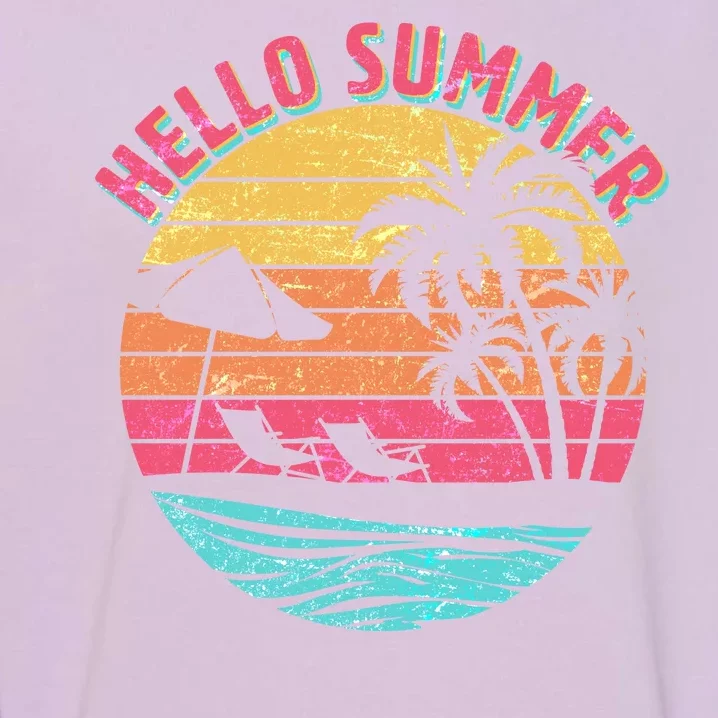 Retro Hello Summer Garment-Dyed Sweatshirt