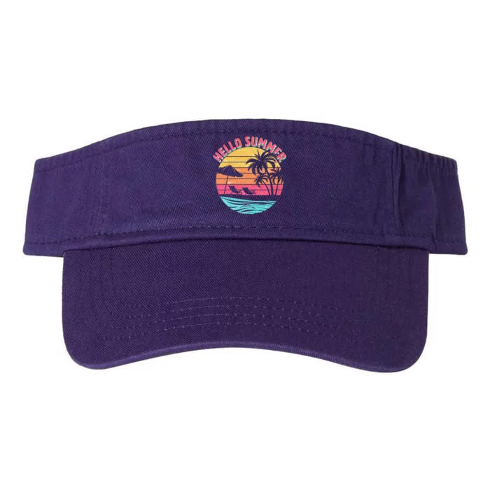 Retro Hello Summer Valucap Bio-Washed Visor