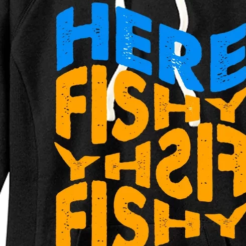 Retro Here Fishy Fishy Fishy Women's Fleece Hoodie