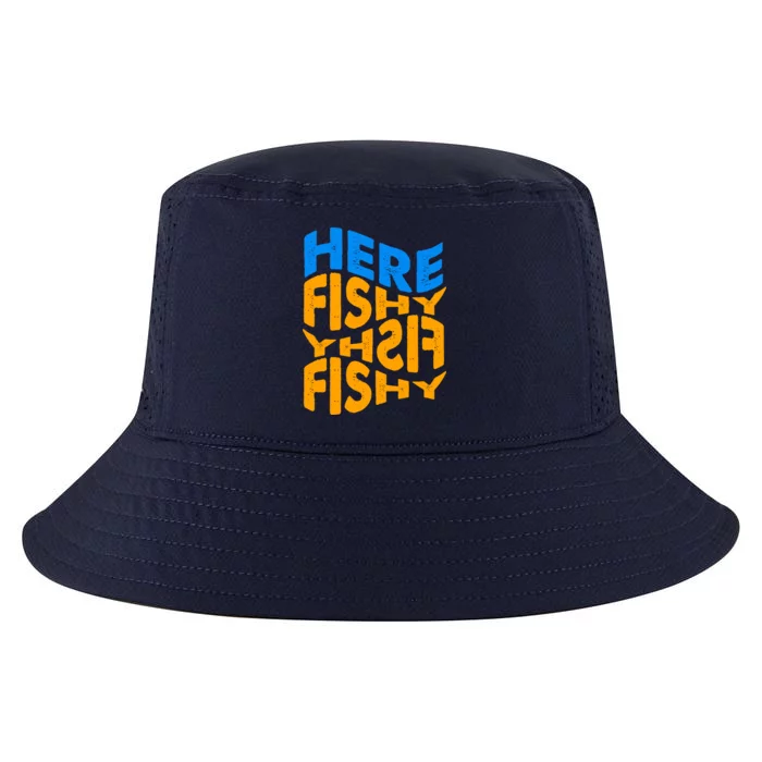 Retro Here Fishy Fishy Fishy Cool Comfort Performance Bucket Hat