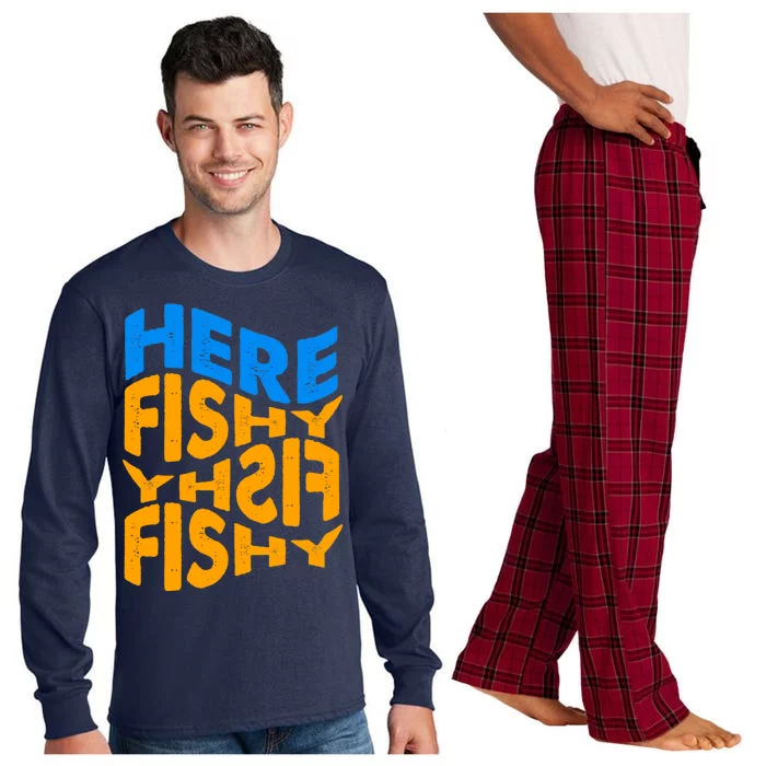 Retro Here Fishy Fishy Fishy Long Sleeve Pajama Set