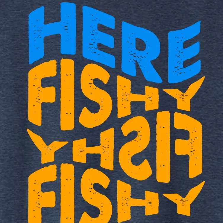 Retro Here Fishy Fishy Fishy Women's Crop Top Tee