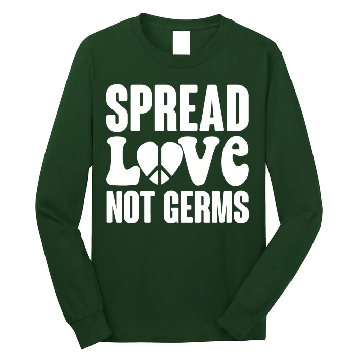 Retro Hippie Spread Love Not Germs Long Sleeve Shirt