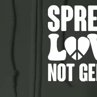 Retro Hippie Spread Love Not Germs Full Zip Hoodie