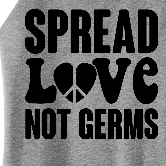 Retro Hippie Spread Love Not Germs Women’s Perfect Tri Rocker Tank