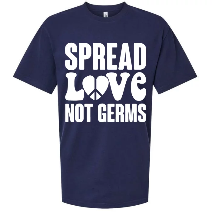 Retro Hippie Spread Love Not Germs Sueded Cloud Jersey T-Shirt