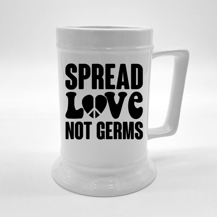 Retro Hippie Spread Love Not Germs Front & Back Beer Stein