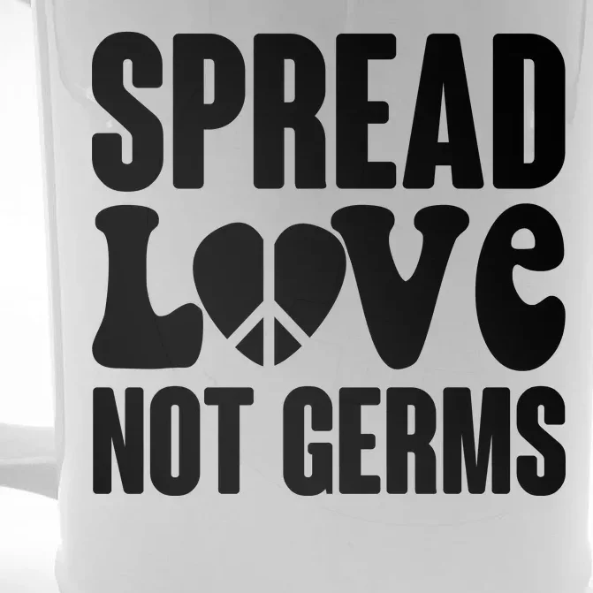 Retro Hippie Spread Love Not Germs Front & Back Beer Stein