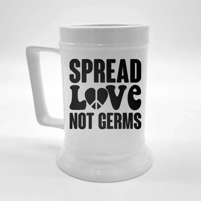 Retro Hippie Spread Love Not Germs Front & Back Beer Stein