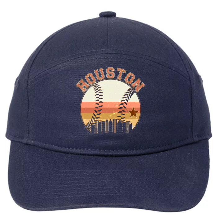 Retro Houston Baseball Fan 7-Panel Snapback Hat