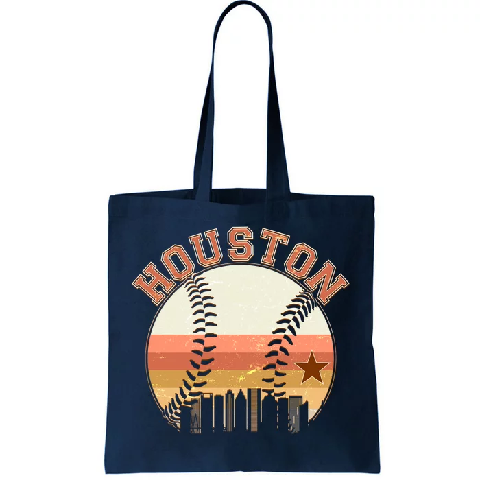 Retro Houston Baseball Fan Tote Bag