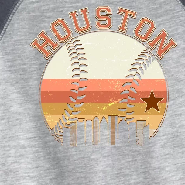 Retro Houston Baseball Fan Toddler Fine Jersey T-Shirt